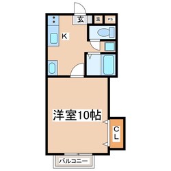 城下駅 徒歩8分 1階の物件間取画像